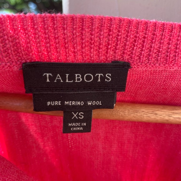 Talbots pure merino wool pink sweater XS - Picture 4 of 13